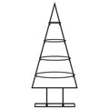 Kerstdecoratie Kerstboom Metaal Zwart