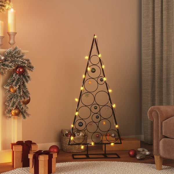 Kerstdecoratie Kerstboom Metaal Zwart Zwart