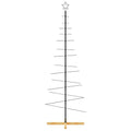 Kerstdecoratie Kerstboom Met Houten Basis Metaal Zwart Zwart