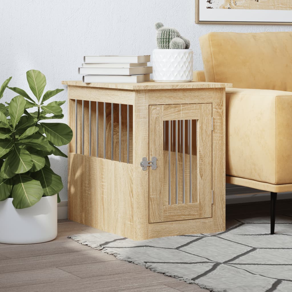 Hondenbench 64,5X80X71 Cm Bewerkt Hout Kleurig