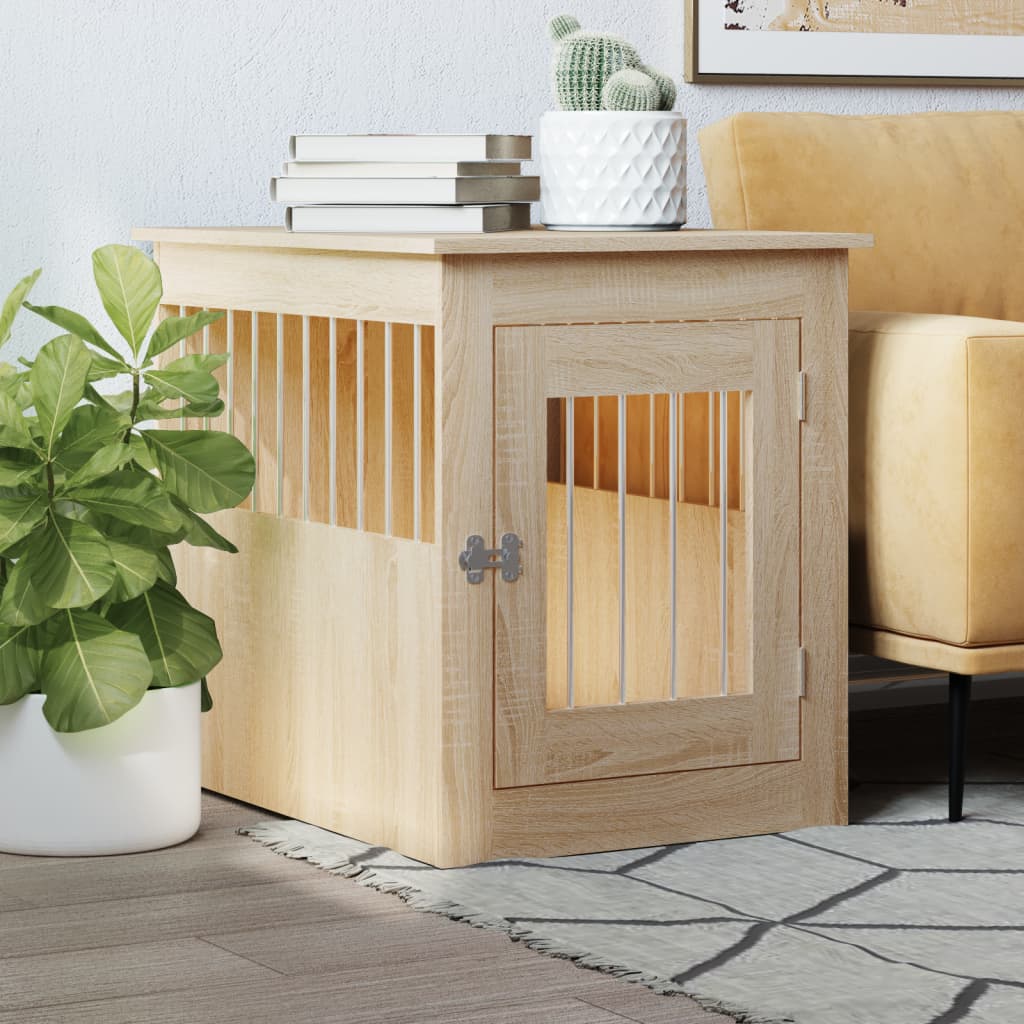 Hondenbench 64,5X80X71 Cm Bewerkt Hout Kleurig