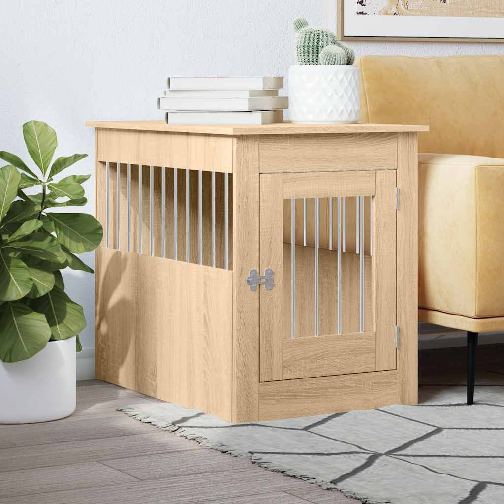 Hondenbench 64,5X80X71 Cm Bewerkt Hout Kleurig