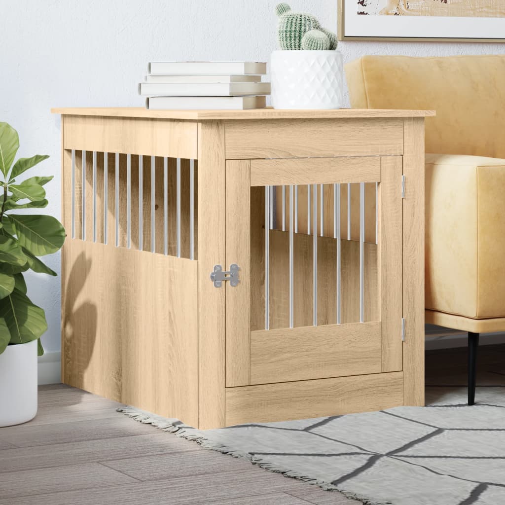 Hondenbench 64,5X80X71 Cm Bewerkt Hout Kleurig