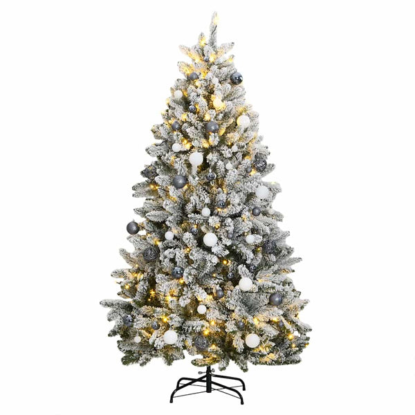Kunstkerstboom Met Scharnieren 300 Led's En Kerstballen