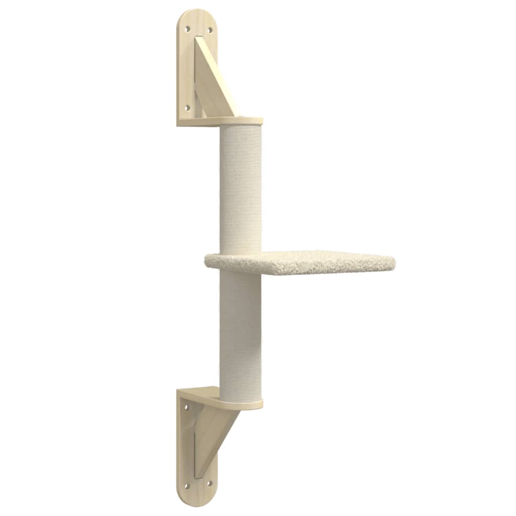 Kattenmeubel Wandgemonteerd Met Krabpaal 85,5 Cm Kleurig