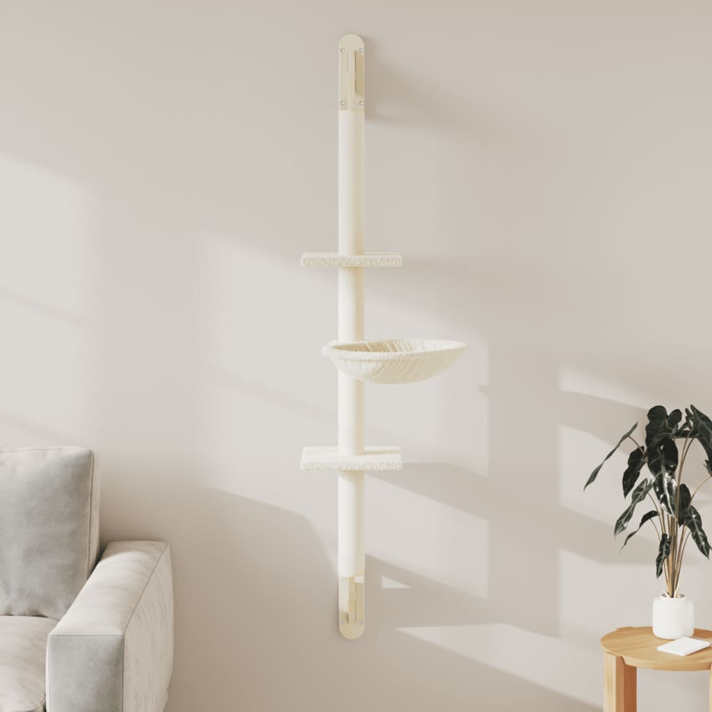 Kattenmeubel Wandgemonteerd Met Krabpaal 142,5 Cm