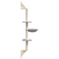 Kattenmeubel Wandgemonteerd Met Krabpaal 142,5 Cm