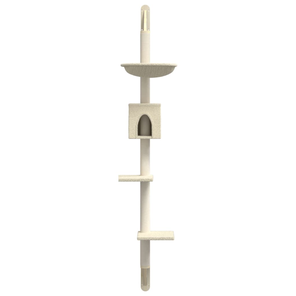 Kattenmeubel Wandgemonteerd Met Krabpaal 187 Cm Kleurig