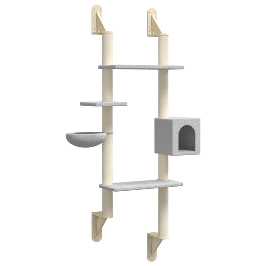 Kattenmeubel Wandgemonteerd Met Krabpaal 180 Cm