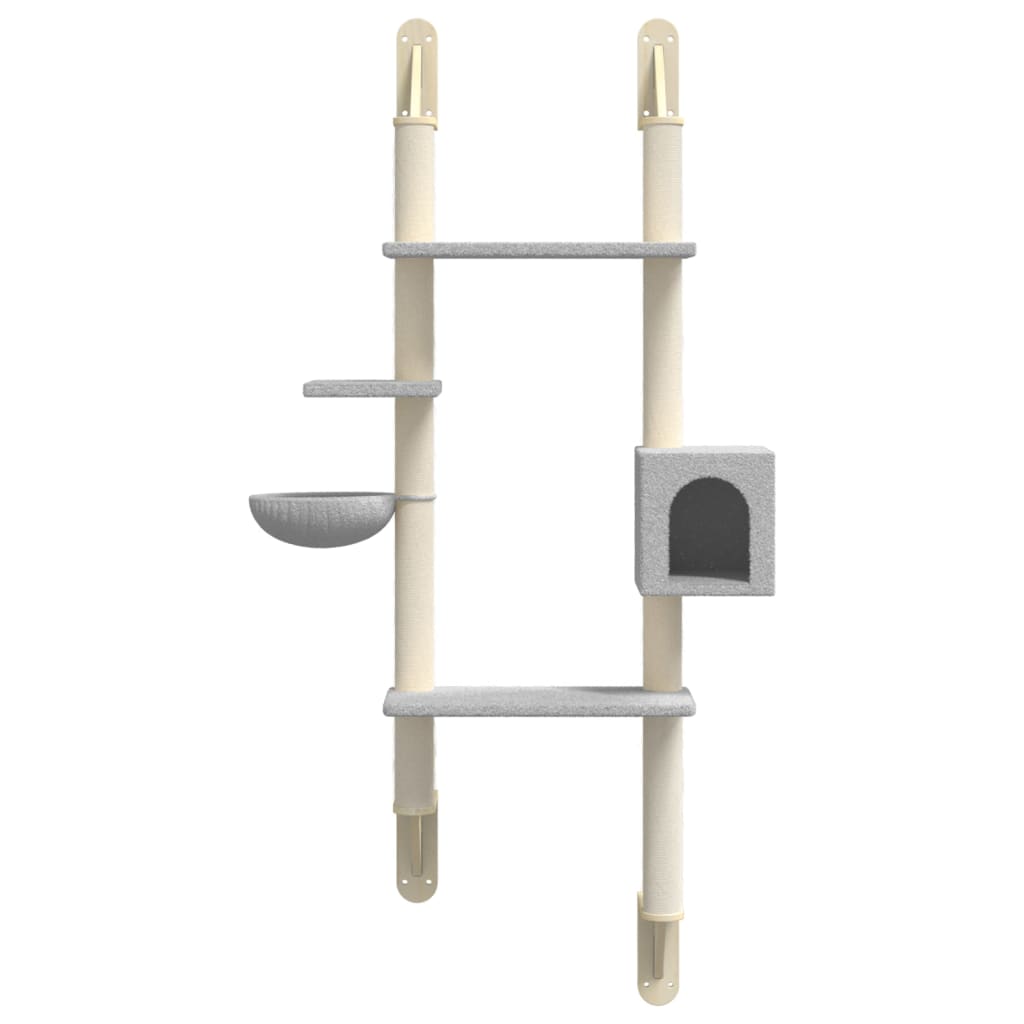 Kattenmeubel Wandgemonteerd Met Krabpaal 180 Cm