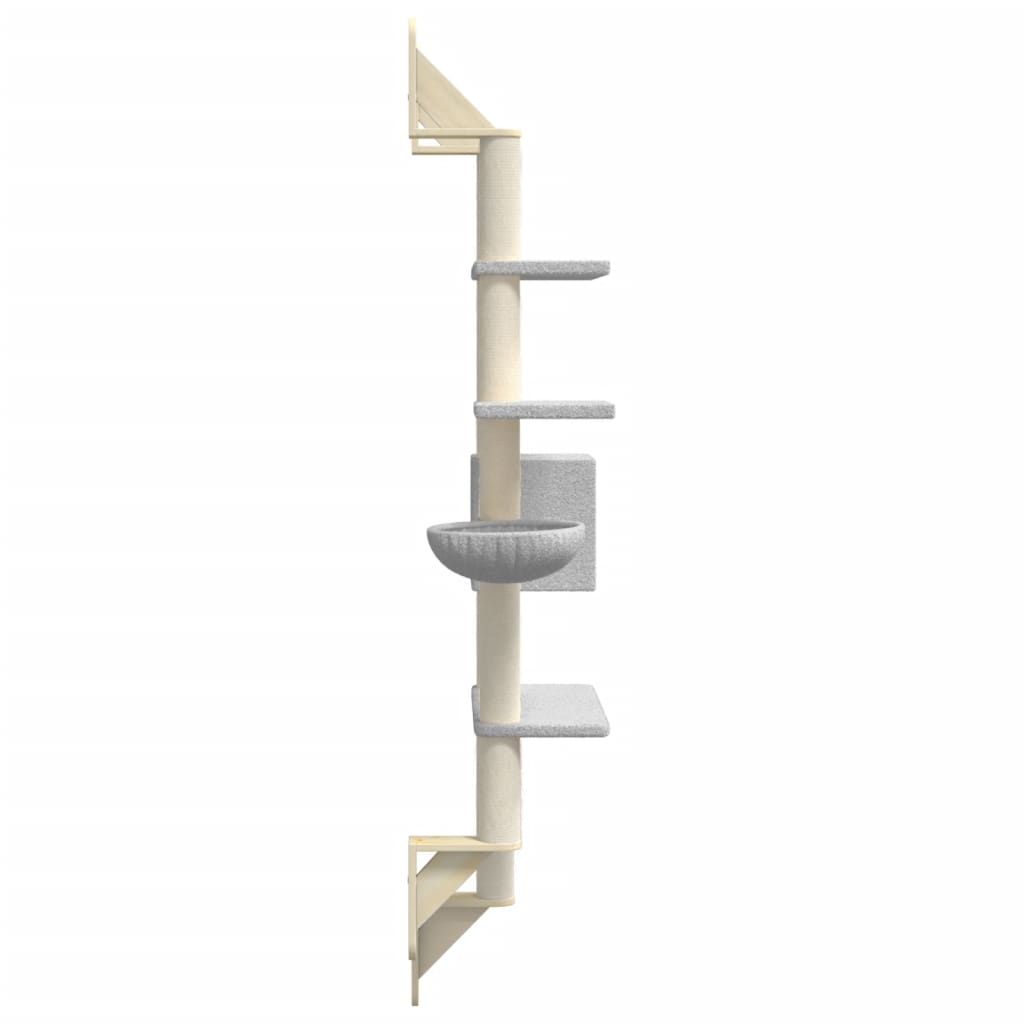 Kattenmeubel Wandgemonteerd Met Krabpaal 180 Cm