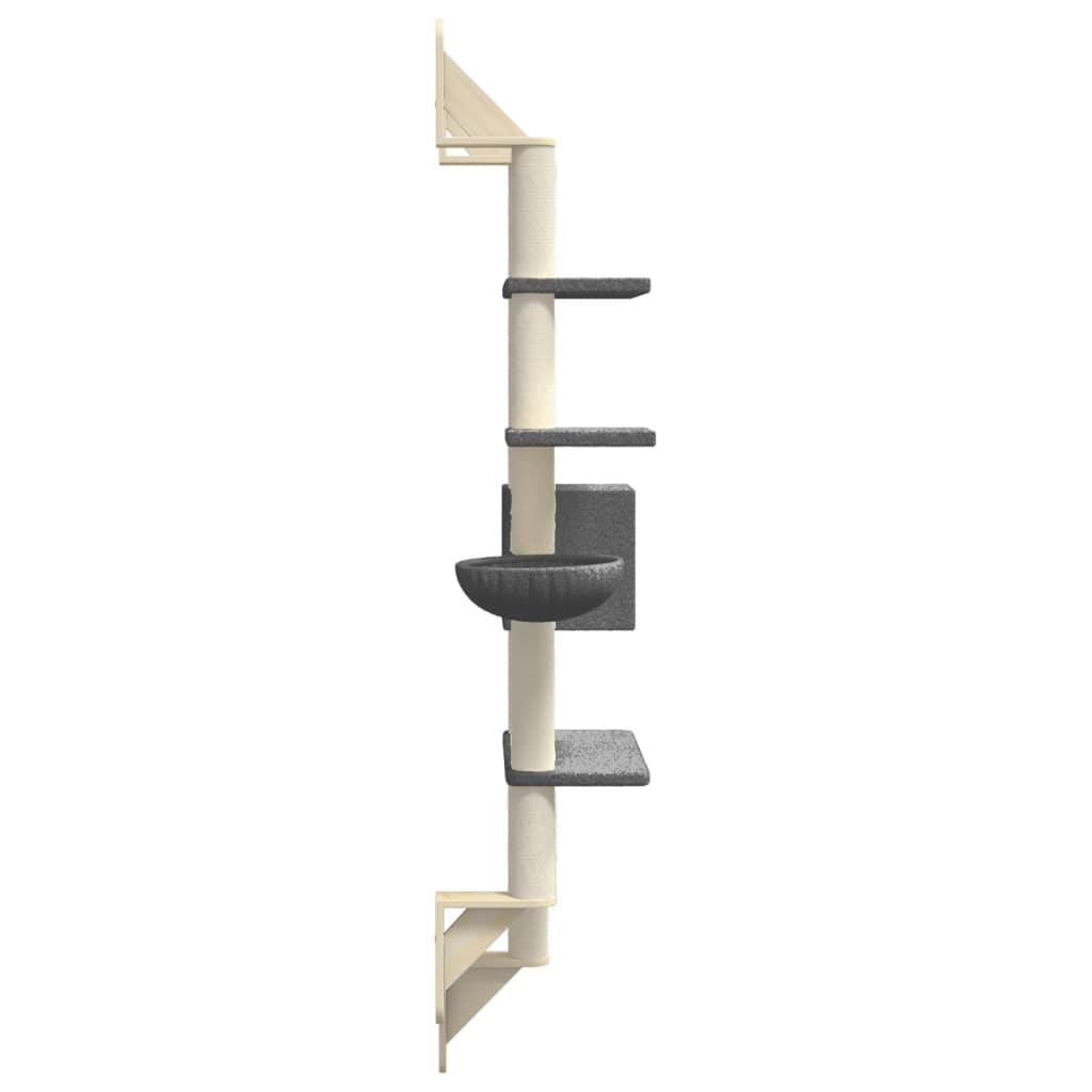Kattenmeubel Wandgemonteerd Met Krabpaal 180 Cm