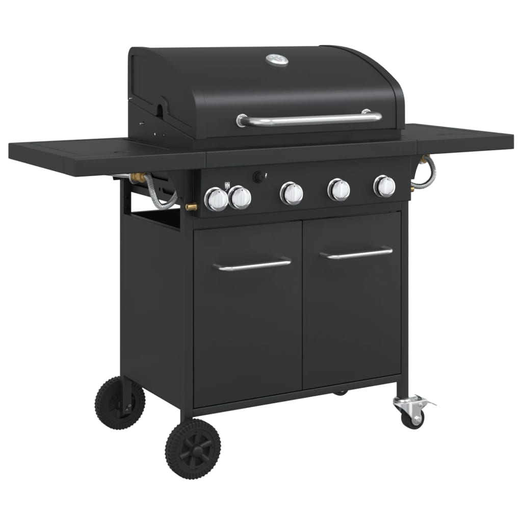 Gasbarbecue Met 5 Branders Gepoedercoat Staal Zwart Grijs Sonoma