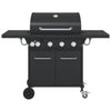 Gasbarbecue Met 5 Branders Gepoedercoat Staal Zwart