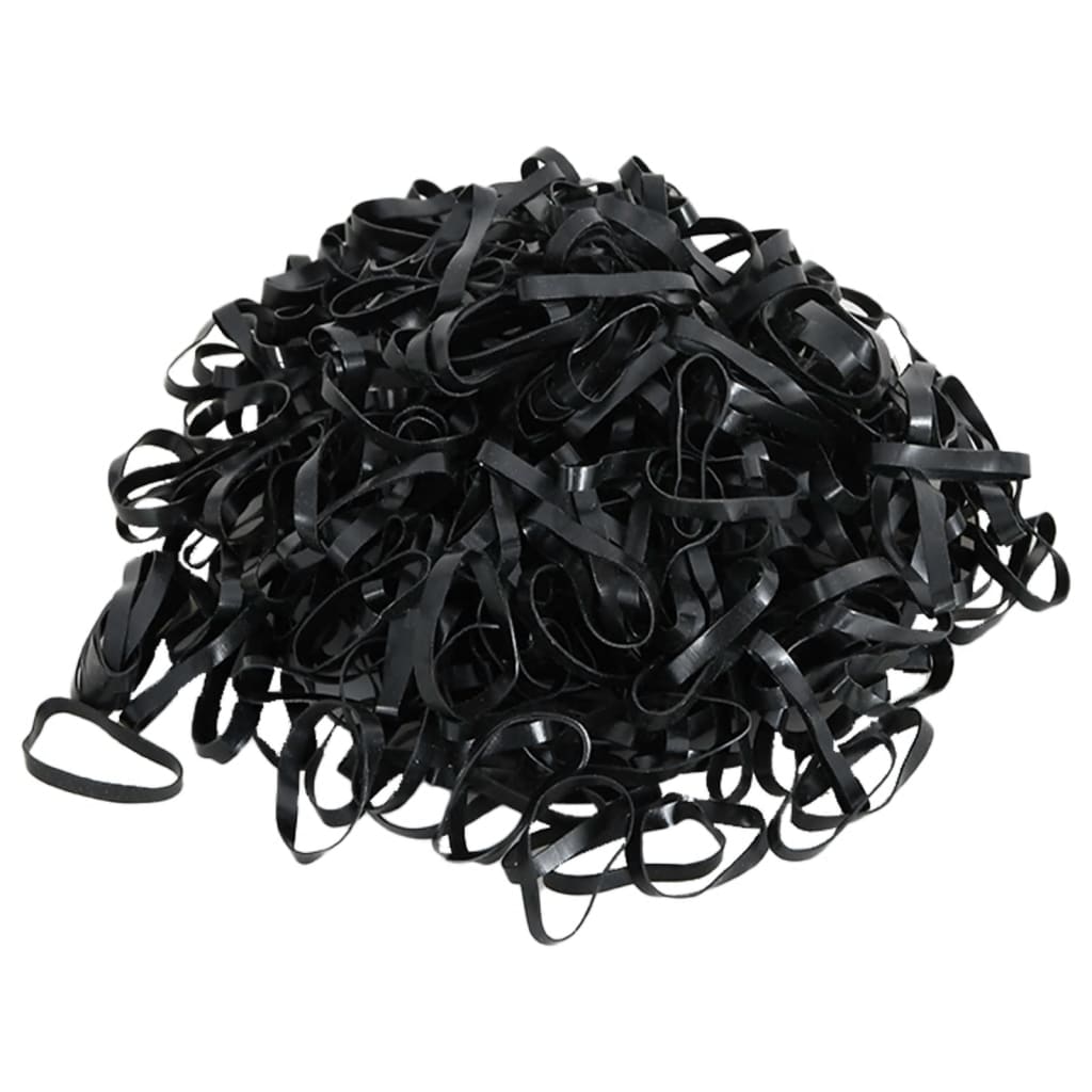 Haarelastiekjes Paard 500 St Silicone Zwart