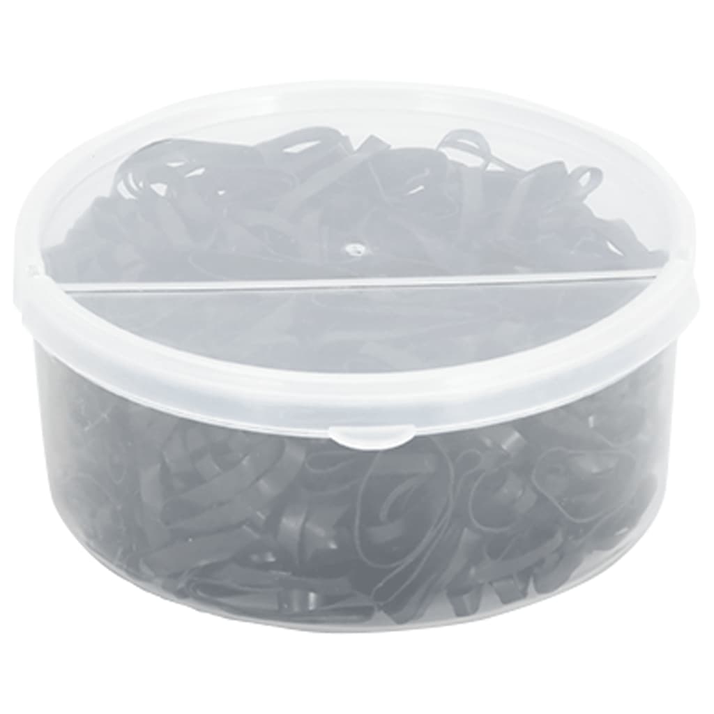 Haarelastiekjes Paard 500 St Silicone Zwart