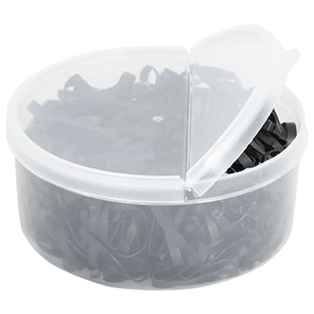 Haarelastiekjes Paard 500 St Silicone Zwart