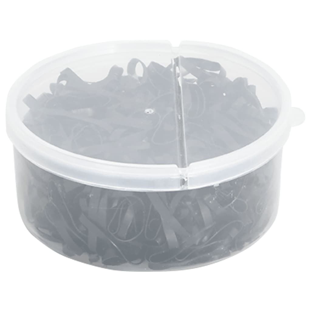 Haarelastiekjes Paard 500 St Silicone Zwart