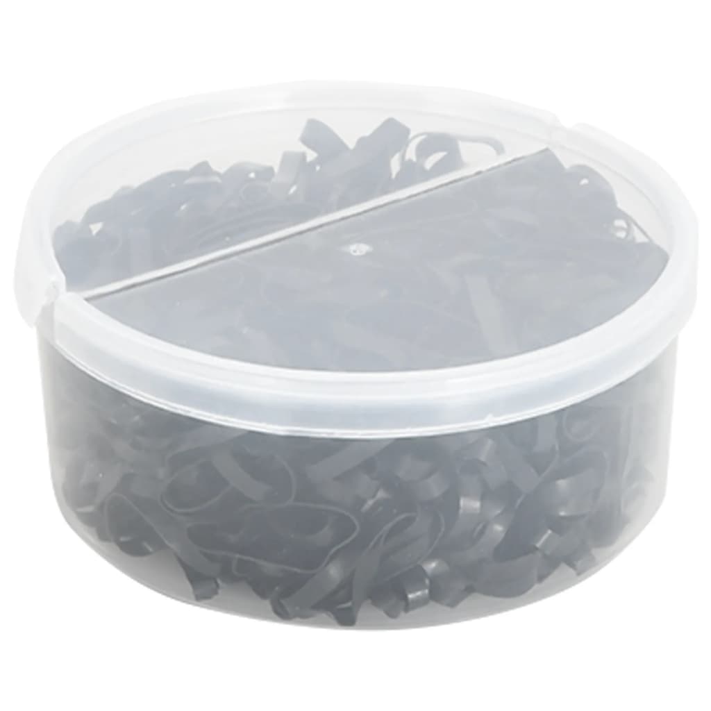 Haarelastiekjes Paard 500 St Silicone Zwart