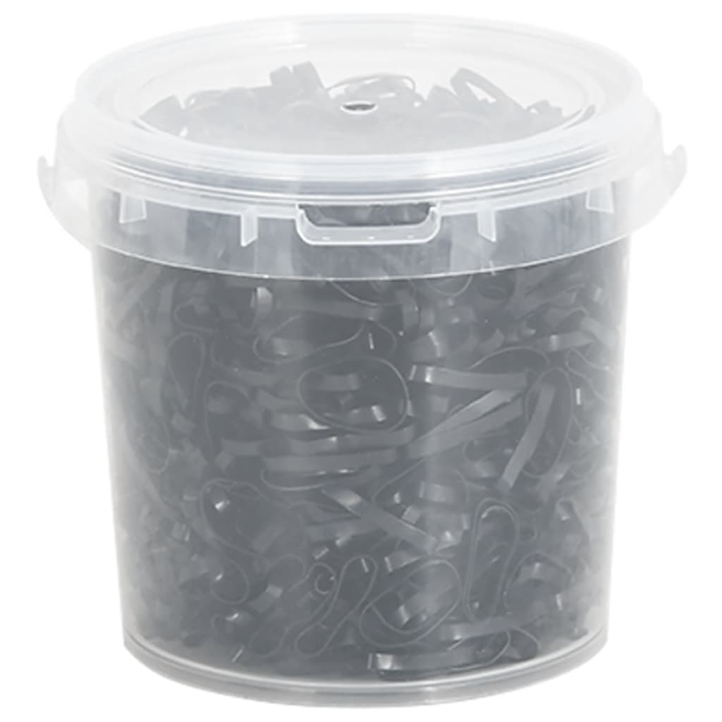 Haarelastiekjes Paard 1500 St Silicone Zwart