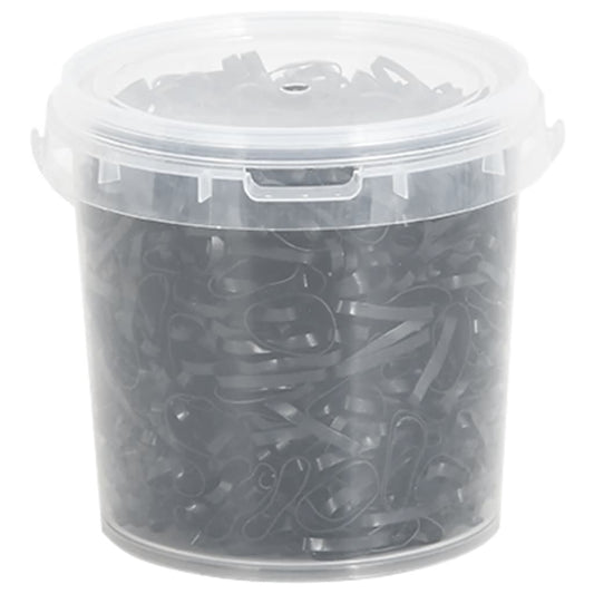 Haarelastiekjes Paard 1500 St Silicone Zwart