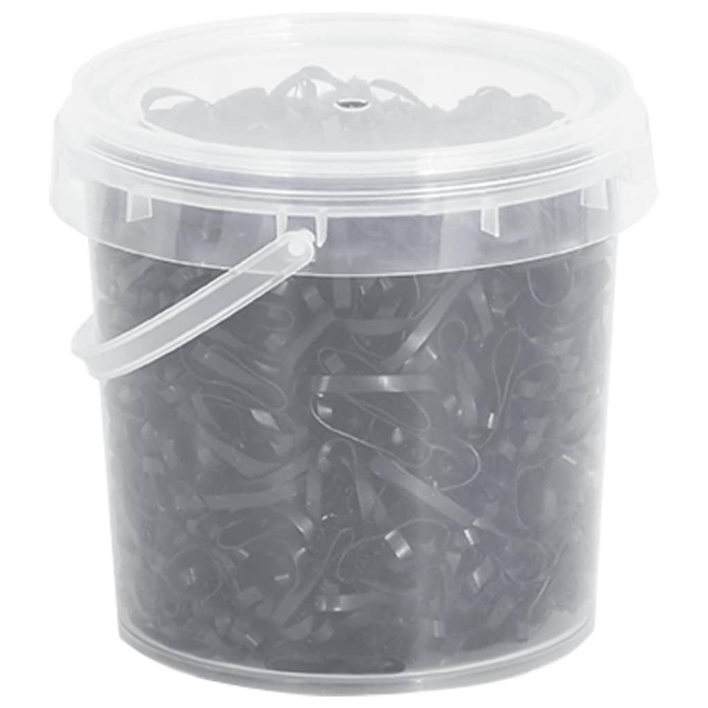 Haarelastiekjes Paard 1500 St Silicone Zwart