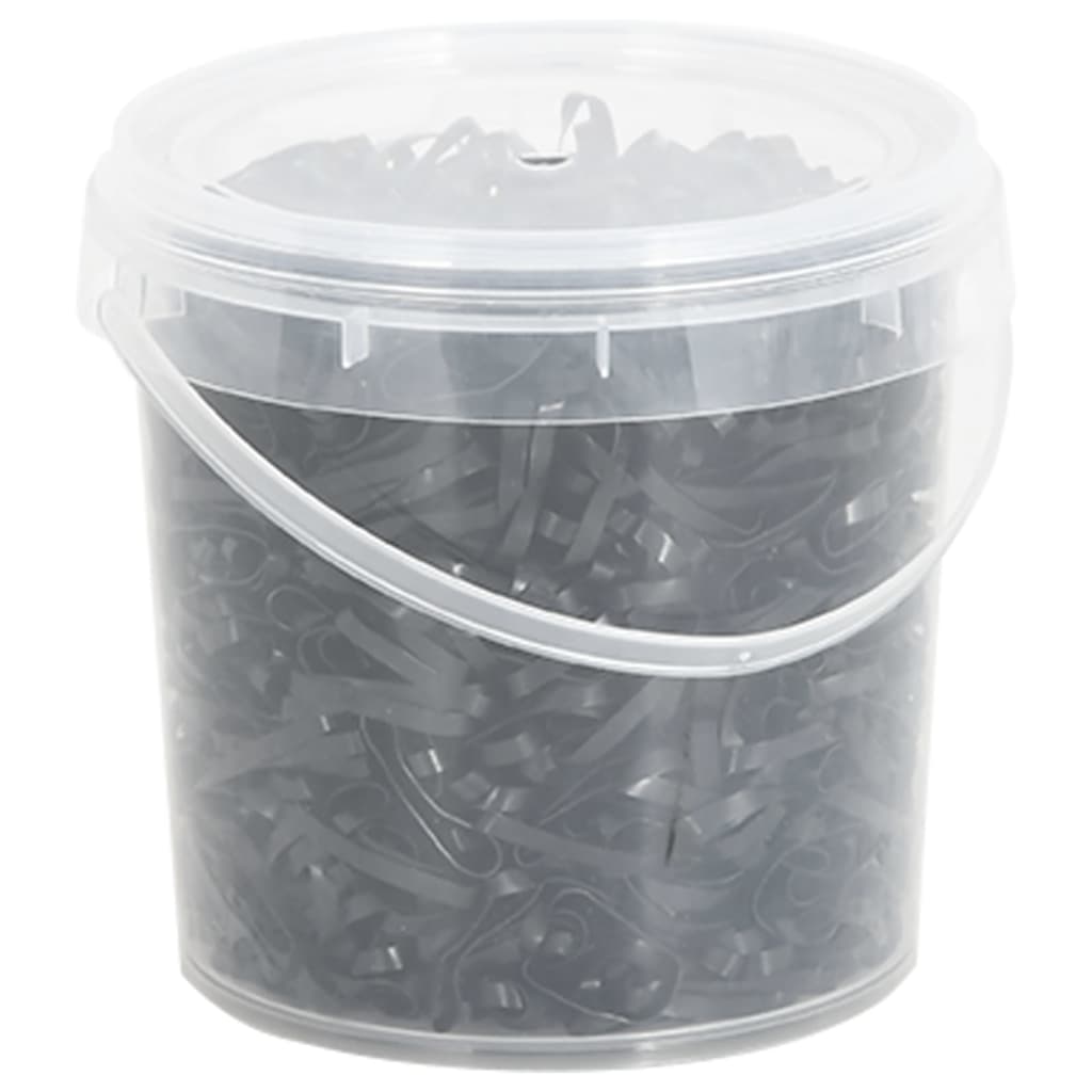 Haarelastiekjes Paard 1500 St Silicone Zwart