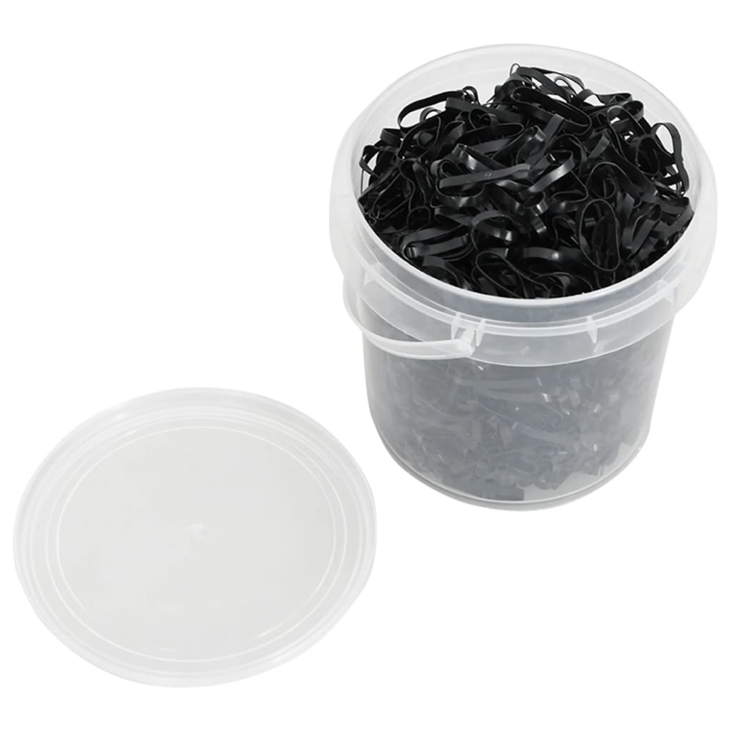 Haarelastiekjes Paard 1500 St Silicone Zwart