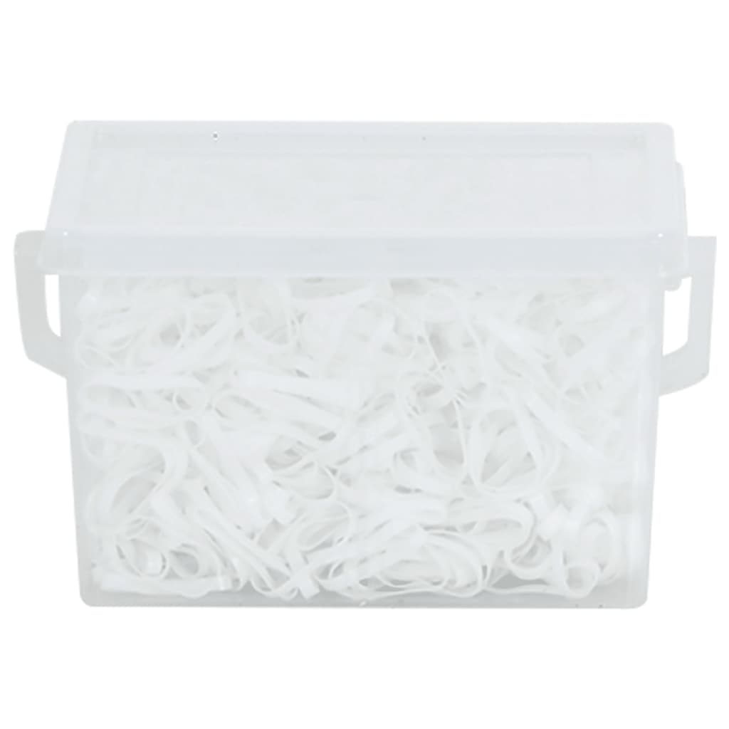 Haarelastiekjes Paard 2500 St Silicone Wit