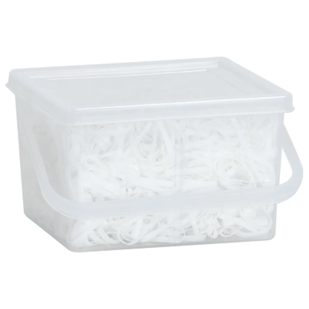 Haarelastiekjes Paard 2500 St Silicone Wit