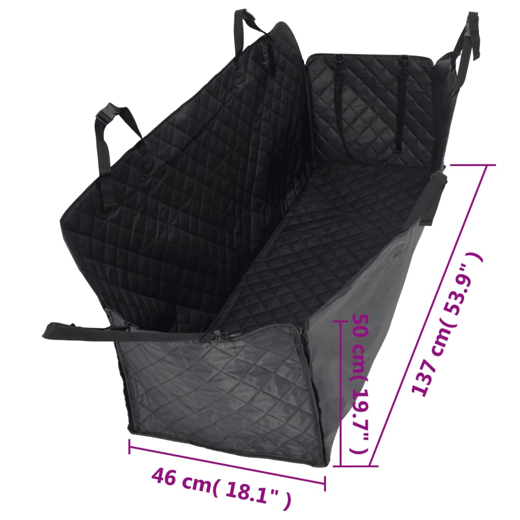 Autostoelhoes Voor Honden 137X46X50 Cm Zwart Hek