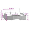 4-Delige Loungeset Met Kussens Poly Rattan