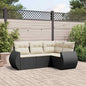 4-Delige Loungeset Met Kussens Poly Rattan