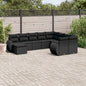 10-Delige Loungeset Met Kussens Poly Rattan