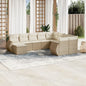 10-Delige Loungeset Met Kussens Poly Rattan