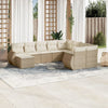 10-Delige Loungeset Met Kussens Poly Rattan