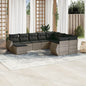 10-Delige Loungeset Met Kussens Poly Rattan