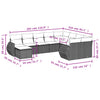 10-Delige Loungeset Met Kussens Poly Rattan