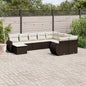 10-Delige Loungeset Met Kussens Poly Rattan