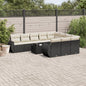 1 Loungeset Met Kussens Poly Rattan