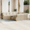 1 Loungeset Met Kussens Poly Rattan