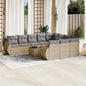 1 Loungeset Met Kussens Poly Rattan