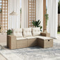 4-Delige Loungeset Met Kussens Poly Rattan