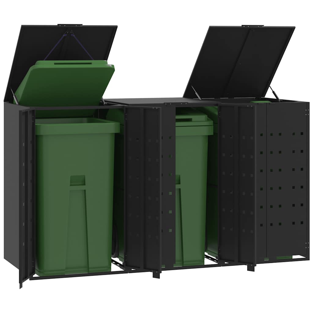 Containerberging Voor 1 Container 69X79X117 Cm Staal Zwart
