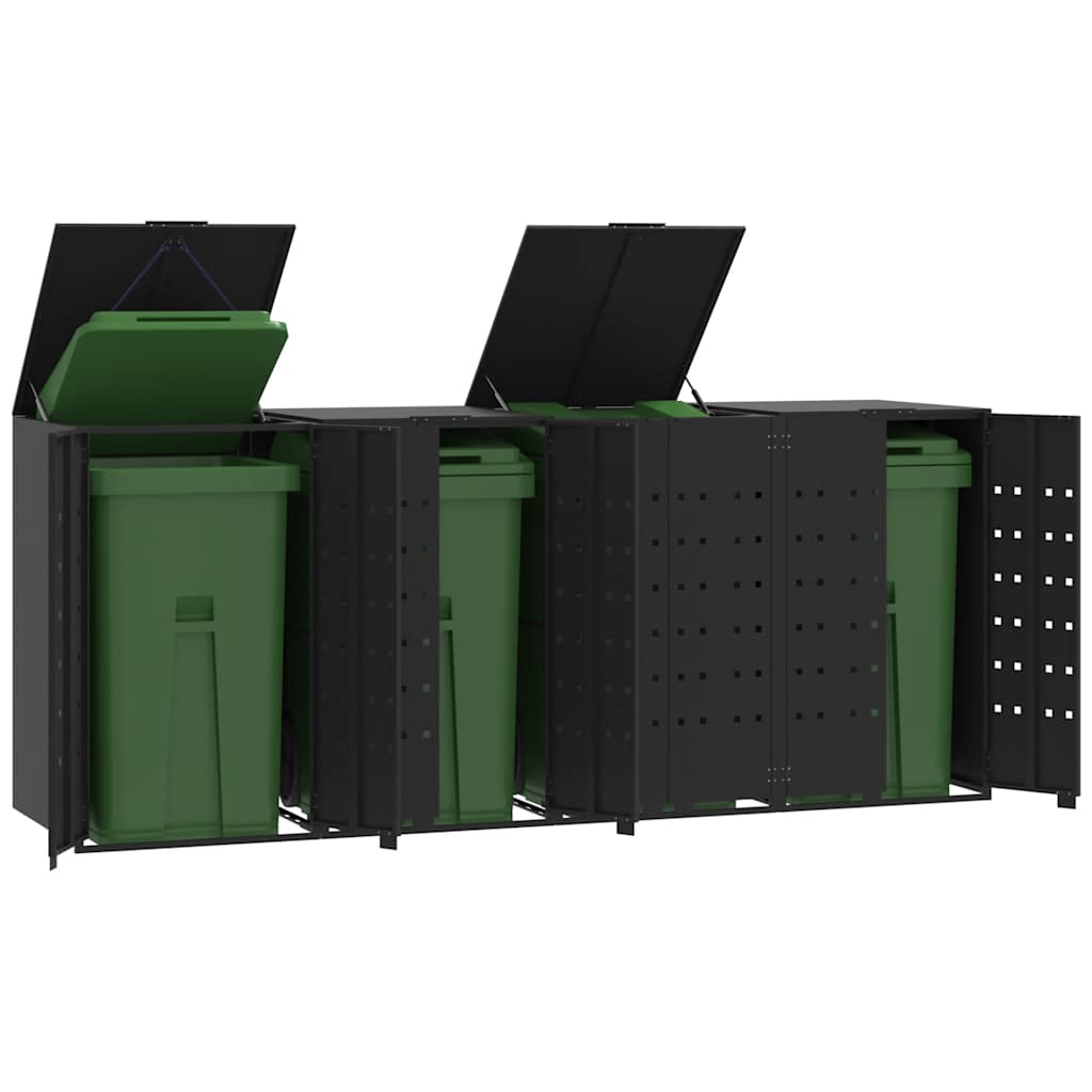 Containerberging Voor 1 Container 69X79X117 Cm Staal Zwart
