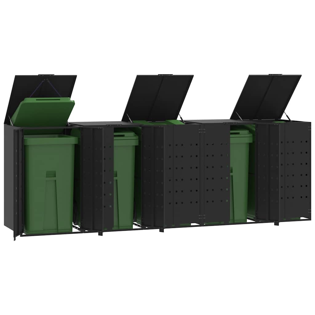 Containerberging Voor 1 Container 69X79X117 Cm Staal Zwart