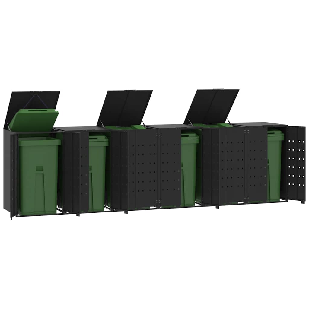 Containerberging Voor 1 Container 69X79X117 Cm Staal Zwart