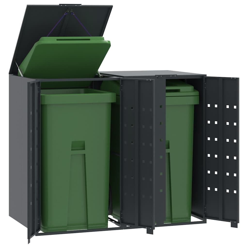Containerberging Voor 1 Container 69X79X117 Cm Staal Antraciet