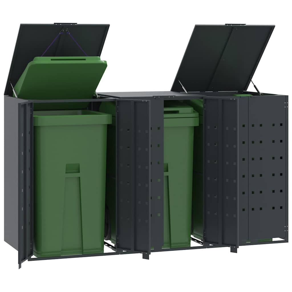 Containerberging Voor 1 Container 69X79X117 Cm Staal Antraciet