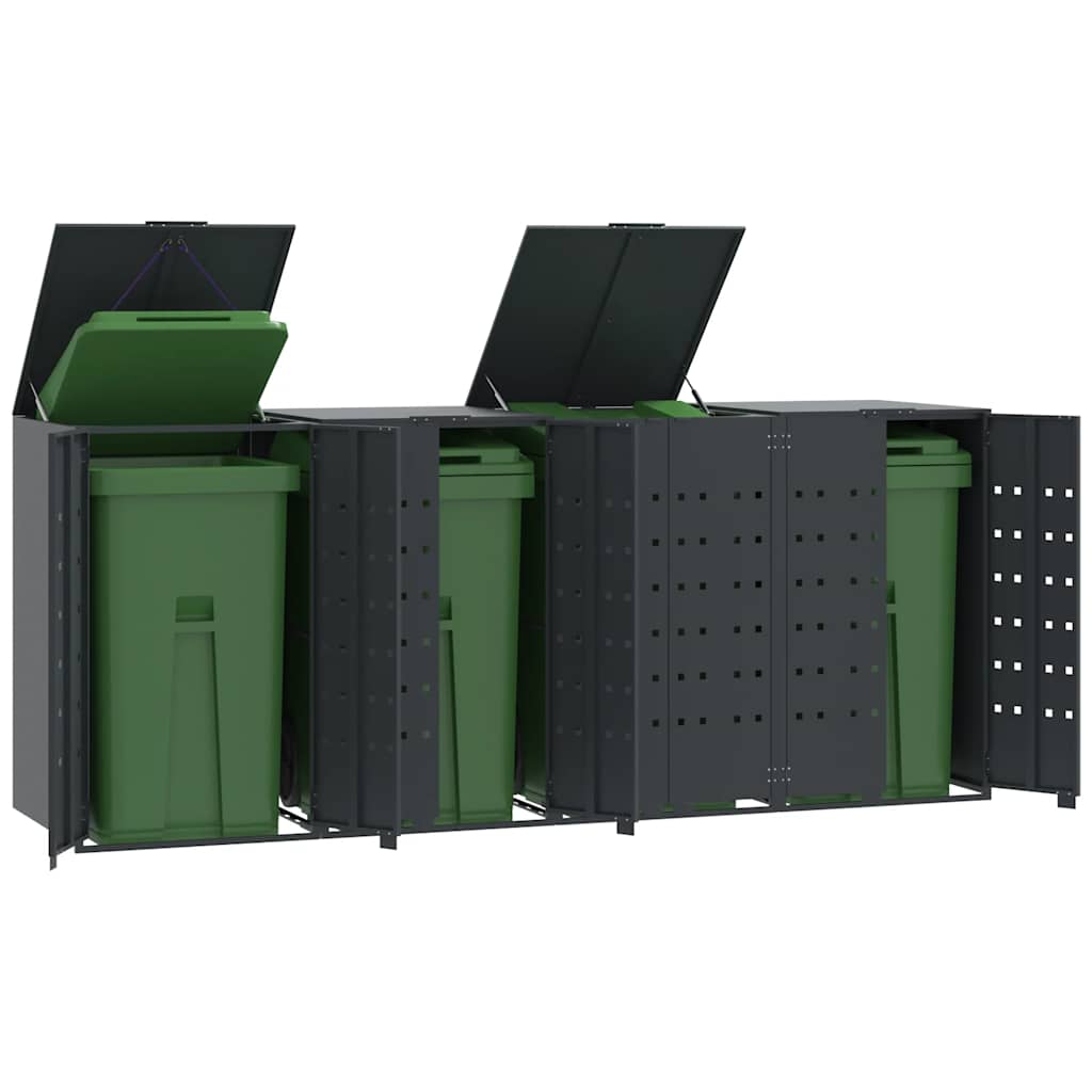 Containerberging Voor 1 Container 69X79X117 Cm Staal Antraciet